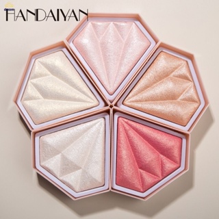 มี 5 สี ไฮไลท์ คอนทัวร์ ไฮไลท์ ปากกาเน้นข้อความ จานสีใบหน้า Makeup Face Contour Shimmer Powder Highlight 【doom】