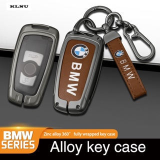 Klnu ปลอกกุญแจรถยนต์ หนังวัวแท้ โลหะผสมสังกะสี สําหรับ BMW F30 F20 F21 F31 F25 F01 F02 F07 F10 F11 F15 F16 F18 F34 X1 X3 X4 X5 X6 M3 M4 M5