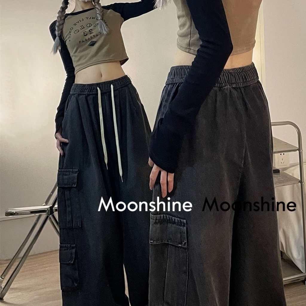 moon-กางเกงขายาว-คาร์โก้-กางเกง-เชือกอเมริกันคลาสิค-cargo-pants-2023-new-jl1527