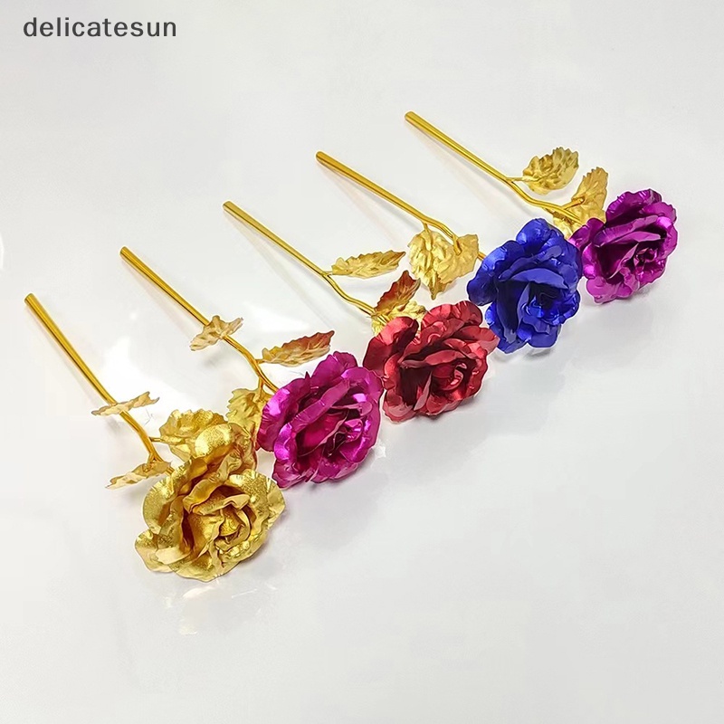 delicatesun-ดอกกุหลาบชุบฟอยล์-24k-ของขวัญวันวาเลน-สร้างสรรค์-ดอกกุหลาบ-ตกแต่งงานแต่งงาน-ดี