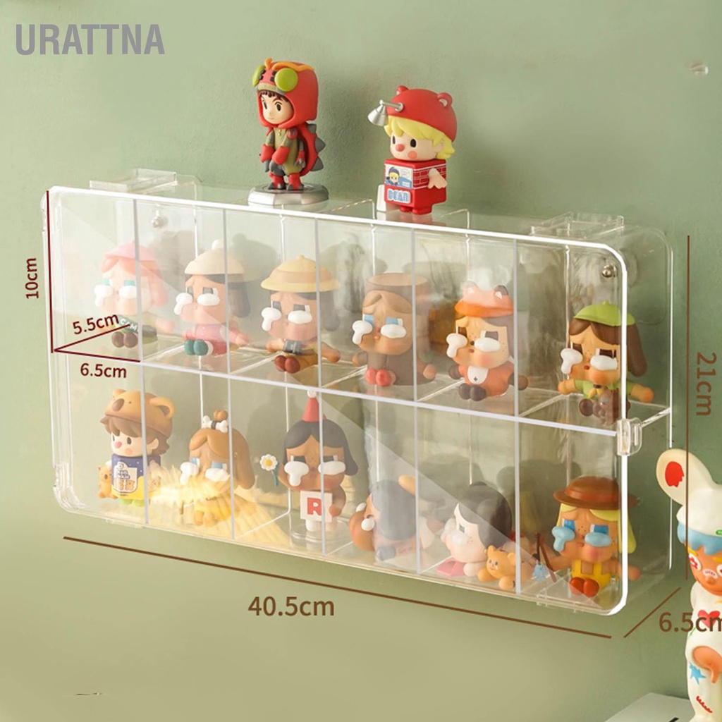 urattna-กรณีแสดงเดสก์ท็อปที่ชัดเจนแยกก้อนกันน้ำกันฝุ่นแสดงกล่องแสดงสำหรับของเล่นรูปตุ๊กตา