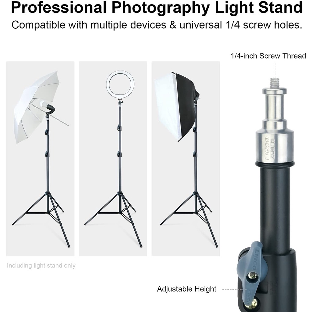 linco-light-stand-2m-ขาไฟสตูดิโอ-เกรดพรีเมี่ยม-คุณภาพสูง-ขนาด-2-เมตร-โครงประกอบฉากเขียวกรีนสกรีน-ฉากสตรีมเกมส์-ฉากไลฟ์สด