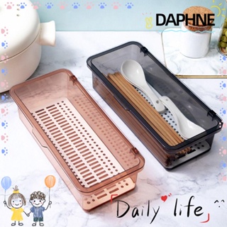 Daphne กล่องเก็บของ เครื่องสําอาง ตะเกียบ อเนกประสงค์ พร้อมฝาปิด พลาสติก