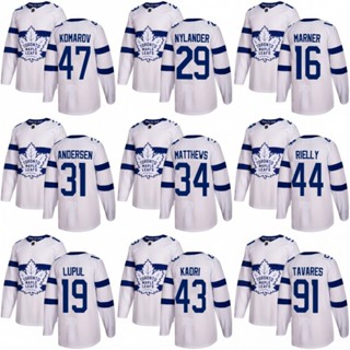 เสื้อกีฬาแขนสั้น ลายทีม Nhl Hockey Jersey Maple Leaf 29 16 34 Matthews Jersey