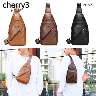 CHERRY3 กระเป๋าเป้สะพายหลัง กระเป๋าสะพายไหล่ สะพายข้าง หนัง PU กันน้ํา น้ําหนักเบา สําหรับเดินเล่น