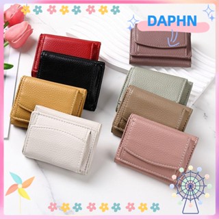 Daphs กระเป๋าสตางค์ หนัง PU ใบสั้น ขนาดเล็ก 8 สี แฟชั่นเรียบง่าย สําหรับผู้หญิง