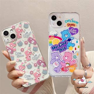 เคสโทรศัพท์มือถือ แบบนิ่ม ลายการ์ตูนหมี สีรุ้ง สําหรับ Samsung A14 A13 A04s A23 A12 A04E A04 A03 A50 A53 A32 A10 A71 A03s A33 A73 A20 A11 A31 A02 A21s A72 A22 A52s A52 A51 A20s A50s