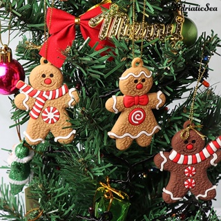 [COD]☃เครื่องประดับ ต้นคริสต์มาส PVC รูปคนขนมปังขิงน่ารัก สําหรับแขวนตกแต่งปาร์ตี้ 12 ชิ้น ต่อชุด