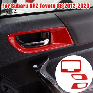ฝาครอบมือจับประตูด้านในรถยนต์ และกรอบไฟอ่านหนังสือ สีแดง อุปกรณ์เสริม สําหรับ Subaru BRZ Toyota 86 2012-2020