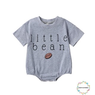 Babyclothes- ชุดจั๊มสูทรอมเปอร์ แขนสั้น พิมพ์ลายตัวอักษร น่ารัก ฤดูร้อน สําหรับเด็กวัยหัดเดิน เด็กผู้ชาย เด็กผู้หญิง