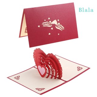 Blala การ์ดอวยพรป๊อปอัพ 3D แฮนด์เมด DIY สําหรับวันครบรอบ