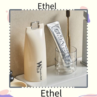 Ethel1 กล่องพลาสติก แบบพกพา สําหรับใส่แปรงสีฟัน ยาสีฟัน 2 in 1