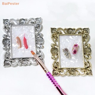 [BaiPester] ถาดหินอาเกตเรซิ่น สําหรับผสมสีทาเล็บเจล