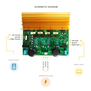 【3C】โมดูลขยายเสียงสเตอริโอ Ad 300W 2SK1943 5200 2 0Channel HIFI สําหรับอุปกรณ์เสียง