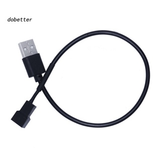 &lt;Dobetter&gt; อะแดปเตอร์เชื่อมต่อสายเคเบิล USB ตัวผู้ เป็น 3 Pin 30 ซม. สําหรับเคสคอมพิวเตอร์ PC พัดลม CPU