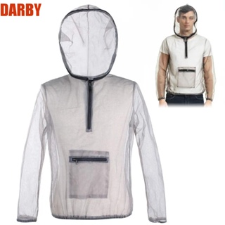 Darby เสื้อแจ็กเก็ต กันยุง แมลง แบบใส น้ําหนักเบา มีซิป กันยุง กันผึ้งกัด สําหรับกิจกรรมกลางแจ้ง