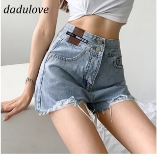 DaDulove💕 New Korean version of ins high waist ripped denim shorts womens loose wide-leg pants large size hot pants