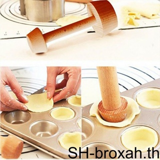 อุปกรณ์กดแป้งทาร์ตไข่ แบบสองด้าน สําหรับทําเบเกอรี่ เค้ก ชีสเค้ก DIY【broxah】