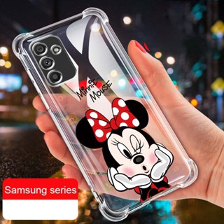 เคสโทรศัพท์มือถือ ซิลิโคนใส กันกระแทก ลายมินนี่เมาส์ ทนทาน สําหรับ Samsung Galaxy M54 M14 5G M13 M23 M53 M33 5G M31 M52 5G