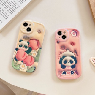 เคสโทรศัพท์มือถือ TPU กันกระแทก ลายดอกไม้ หมี 3D สําหรับ Apple IPhone 14 13 12 11 Pro Max