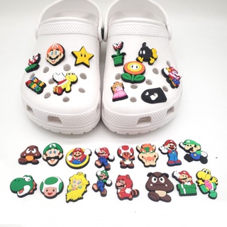 【Hot Super Mario Series】ใหม่ คลาสสิก การ์ตูน เกม กราฟฟิติ ซีรีส์ รองเท้า เสน่ห์ สําหรับ Cros Clogs DIY ตกแต่ง Jibtz รองเท้า ดอกไม้ อุปกรณ์ตกแต่ง รองเท้า ขายส่ง