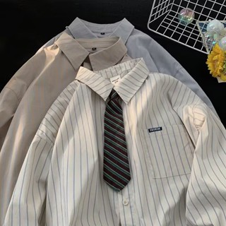 เสื้อเชิ้ตแขนยาว ทรงหลวม สําหรับผู้ชาย