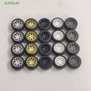 Superaf ล้อยาง สเกล 1:64 อะไหล่ดัดแปลง สําหรับโมเดลรถยนต์ 4 ชิ้น ต่อชุด