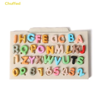 Chuffed&gt; แม่พิมพ์ซิลิโคน รูปตัวอักษร ตัวเลข สําหรับทําเค้ก ช็อคโกแลต ฟองดองท์ น้ําตาล DIY