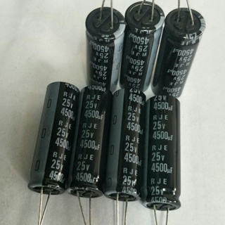 Capacitor 4500UF25V ELNA สีดำ105Cขนาด12x38mm คาปาซิเตอร์ค่าความจุเต็ม100% พร้อมส่ง ขาย1ชิ้น20บ.