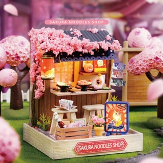 Bb-diy บ้านตุ๊กตาซากุระจิ๋ว แบบไม้ สําหรับเก็บสะสม ของขวัญวันเกิด