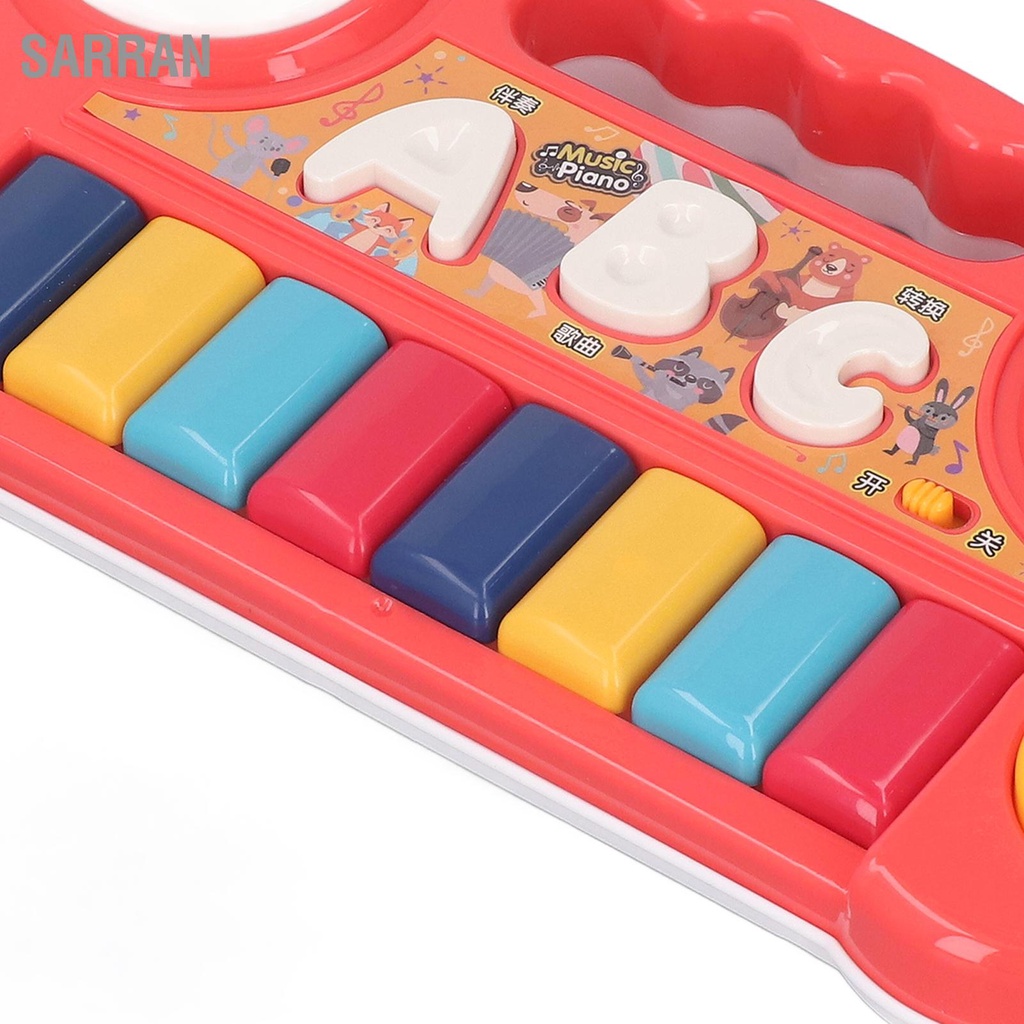 sarran-baby-keyboard-piano-red-ของเล่นเปียโนกลองดนตรีเพื่อการศึกษาสำหรับเด็กวัยหัดเดินอายุ-1-3-ปี