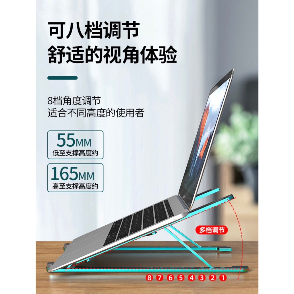 n3-พร้อมส่ง-รองรับ-ipad-ที่วาง-โน๊ตบุ๊ค-คูลเลอร์-macbook-air-pro-แท็บเล็ตและโทรศัพท์มือถือ-ที่วางเดสก์ท็อป-แบบพับได้-019