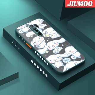 เคสโทรศัพท์มือถือ ซิลิโคนใส กันกระแทก ขอบสี่เหลี่ยม แบบบาง ลาย Sanrio Cinnamoroll น่ารัก สําหรับ Xiaomi MI POCO M2 Redmi 9 9A
