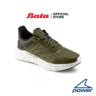 Bata บาจา POWER รองเท้ากีฬาวิ่ง แบบผูกเชือก สำหรับผู้ชาย รุ่น XoRise+500 GT Repel สีดำ รหัส 8186643 สีเขียว 8187643
