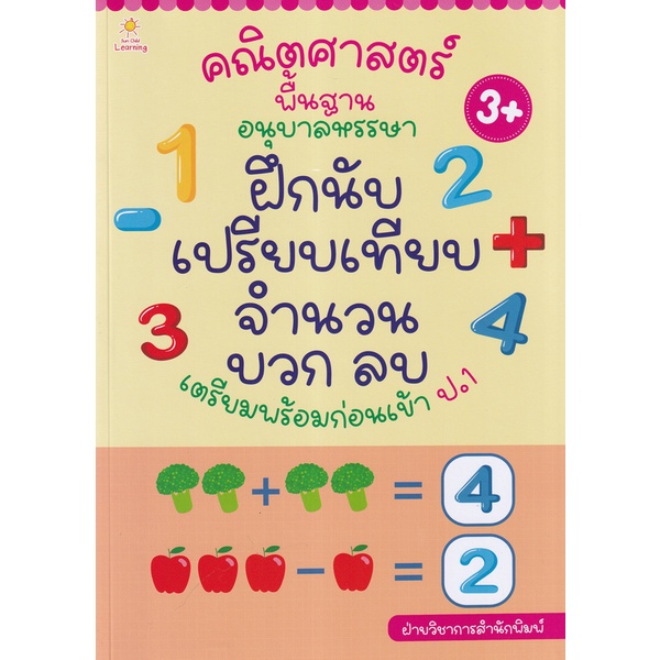 bundanjai-หนังสือคู่มือเรียนสอบ-คณิตศาสตร์พื้นฐาน-อนุบาลหรรษา-ฝึกนับ-เปรียบเทียบจำนวน-บวก-ลบ
