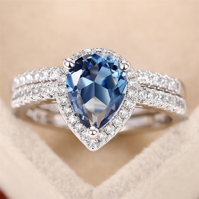 ชุดแหวนแต่งงาน-เงิน-925-ประดับเพทาย-สีฟ้าลูกบาศก์-หรูหรา-เครื่องประดับแฟชั่น-สําหรับผู้หญิง