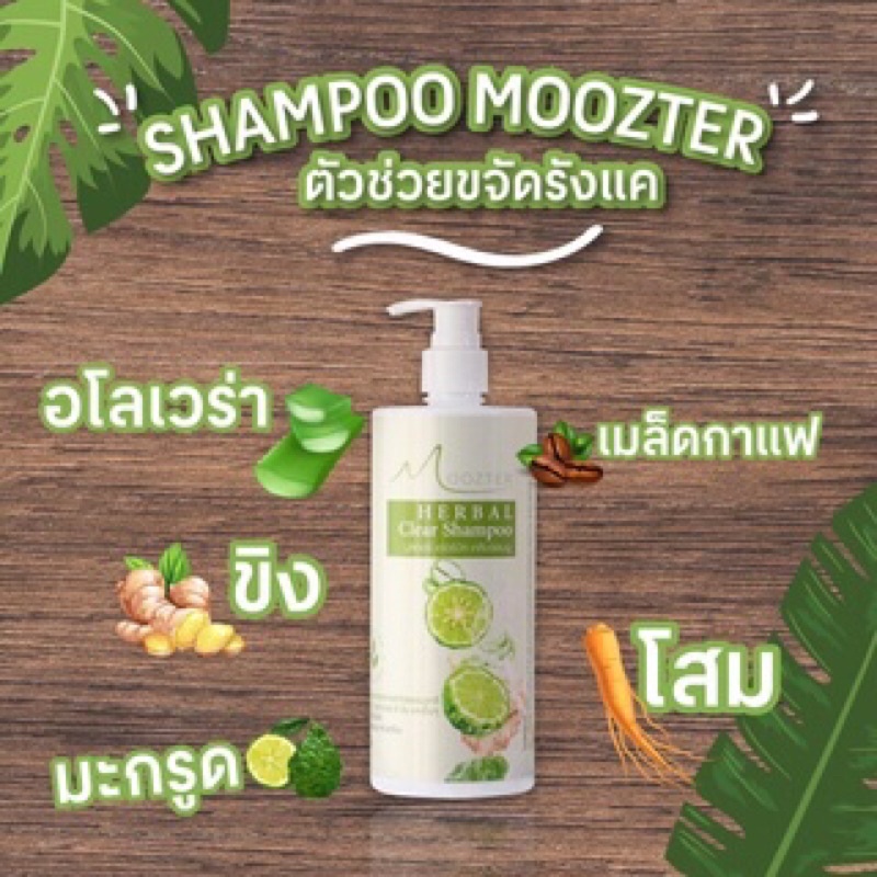 แชมพูสมุนไพร-ขจัดรังแค-สูตรเย็น-moozter-herbal-clear-shampoo-anti-dandruff-300ml
