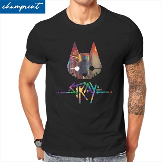 ขายดี เสื้อยืดแขนสั้น คอกลม ผ้าฝ้าย พิมพ์ลายเกม Stray Cat Game สําหรับผู้ชาย 2023 659460