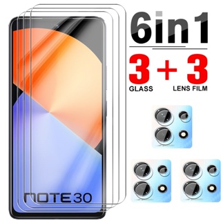 6in1 ฟิล์มกระจกนิรภัยกันรอยหน้าจอ สําหรับ Infinix Note 30 Pro 30Pro Note30 Infinix Hot 30i Hot30i