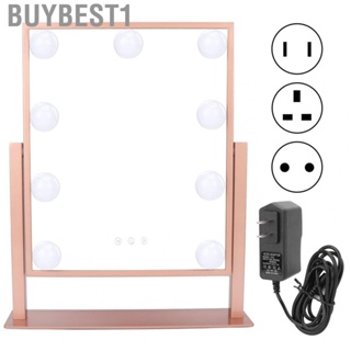 Buybest1 Dressing Table Mirror  Rose Gold Makeup 9 Bulbs for Bedroom
