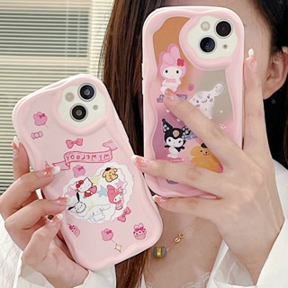 Cute Casing OPPO Reno 10Pro+ 8T 8 5G 7Z 8Z 7 4G 6 6Z 5Z 5F 5Lite 5 Pro Plus 6Lite 4 A73 A94 A93 A78 A16 A16K A16S A16E A74 A95 A54 A15 A15S A52 A72 A92 A53 A33 2020 A31 Cream Edge Cartoon Airbag Kuromi Anti-fall Soft Phone Case 1STN 11