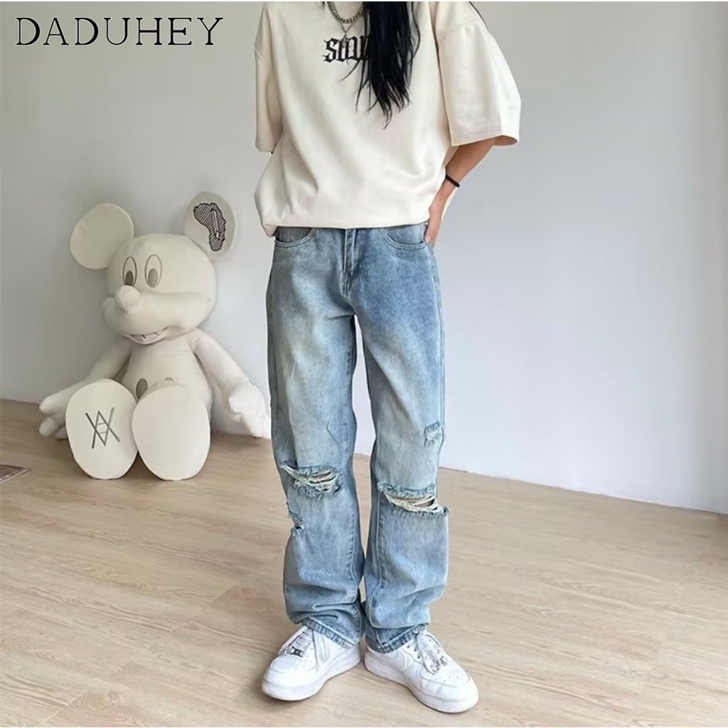 daduhey-new-american-style-ins-retro-washed-ripped-jeans-niche-high-waist-wide-leg-loose-plus-size-pants