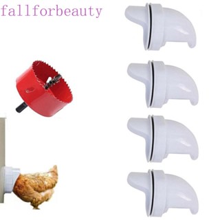 FALLFORBEAUTY เครื่องให้อาหารไก่ เป็ด แบบไม่ต้องเสีย วัสดุ PP ติดตั้งง่าย สําหรับถัง กล่อง ช่องใส่ไก่ เป็ด กันฝน