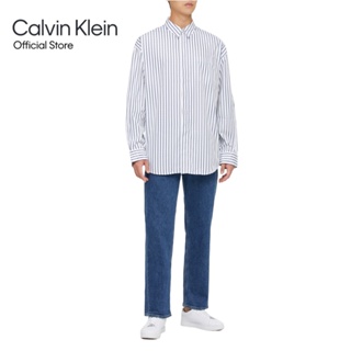 CALVIN KLEIN เสื้อเชิ้ตผู้ชายทรง Relaxed รุ่น 40JM111 YAA - สีขาว