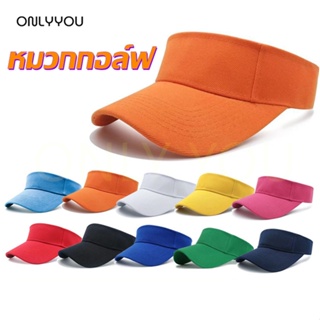 ONLY&amp;YOU หมวกแก็ปสีส้ม หมวกกอล์ฟ เทนนิส ระบายอากาศ ปรับได้ สําหรับผู้ชาย/ผู้หญิง ก้าวไกล อุปกรณ์ชุมนุม