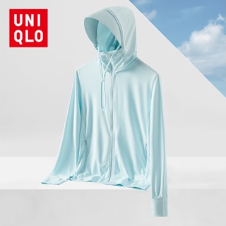 UNIQLO เสื้อแจ็กเก็ตกันแดด ผ้าเรยอน UPF50+ ป้องกันรังสียูวี น้ําหนักเบา เหมาะกับใส่ตกปลากลางแจ้ง แฟชั่นฤดูร้อน สําหรับผู้หญิง [M-4XL]