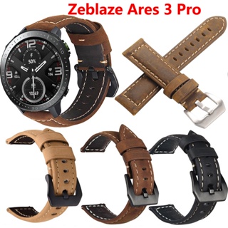 สายนาฬิกาข้อมือหนังแท้ ปลดเร็ว 22 มม. อุปกรณ์เสริม สําหรับ Zeblaze Ares 3 Pro Vibe 7 Pro