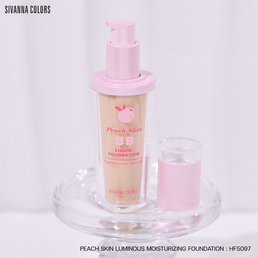 sivanna-peach-skin-luminous-moisturizing-foundation-hf5097-ซิวานน่า-พีช-สกิน-รองพื้น-เนื้อลิควิด-x-1-beautybakery