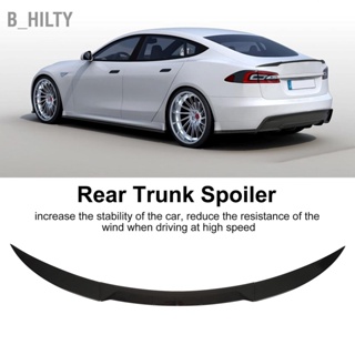  B_HILTY สปอยเลอร์ฝาท้ายด้านหลังสีดำเงาฝากระโปรงท้ายสปอยเลอร์ท้ายลิปพลาสติกสำหรับ Tesla รุ่น 3 2017 ถึง