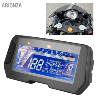  ARIONZA 12000 RPM แผงหน้าปัดรถจักรยานยนต์ 6 เกียร์ปรับอุณหภูมิน้ำมาตรวัดน้ำมันเชื้อเพลิง LCD สำหรับ 2 4 กระบอกสูบ